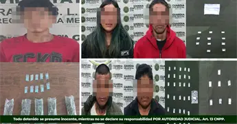 Cinco detenidos y droga asegurada en operativos en SLP