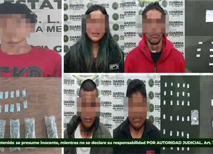 Cinco detenidos y droga asegurada en operativos en SLP Cinco detenidos y droga asegurada en operativos en SLP