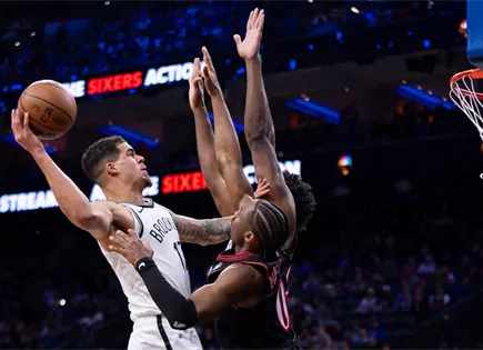Nets de Brooklyn superan a los 76ers de Filadelfia en un emocionante duelo