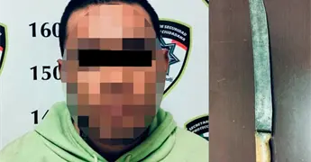 Asegura a un hombre con arma prohibida