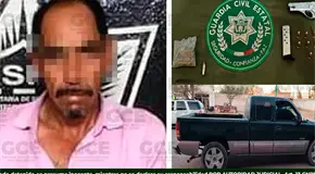 Detienen a sujeto con droga y arma de fuego