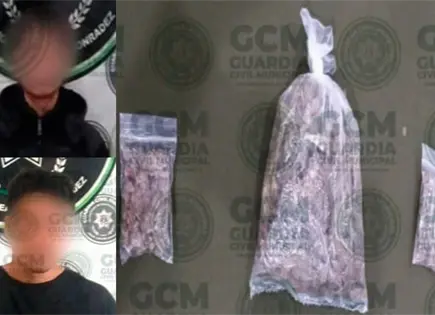 Los arrestan por traer "mota" y cristal