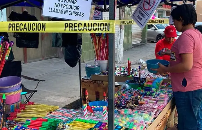 Decomisa PC 50 kilos de pirotecnia en SGS