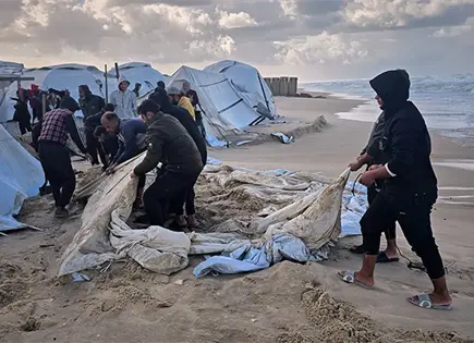 Campamentos, bajo el agua en Franja de Gaza