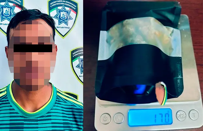 Detienen a un hombre en posesión de "mota"