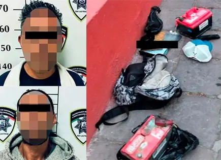 Capturan a 2 hombres por robo de autopartes