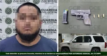 Detienen a dos por presunta portaci&oacute;n de arma en Mexquitic