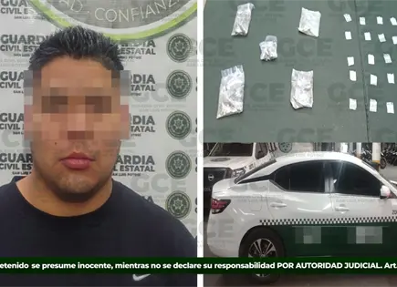 Cae sujeto que usaba taxi para distribuir drogas