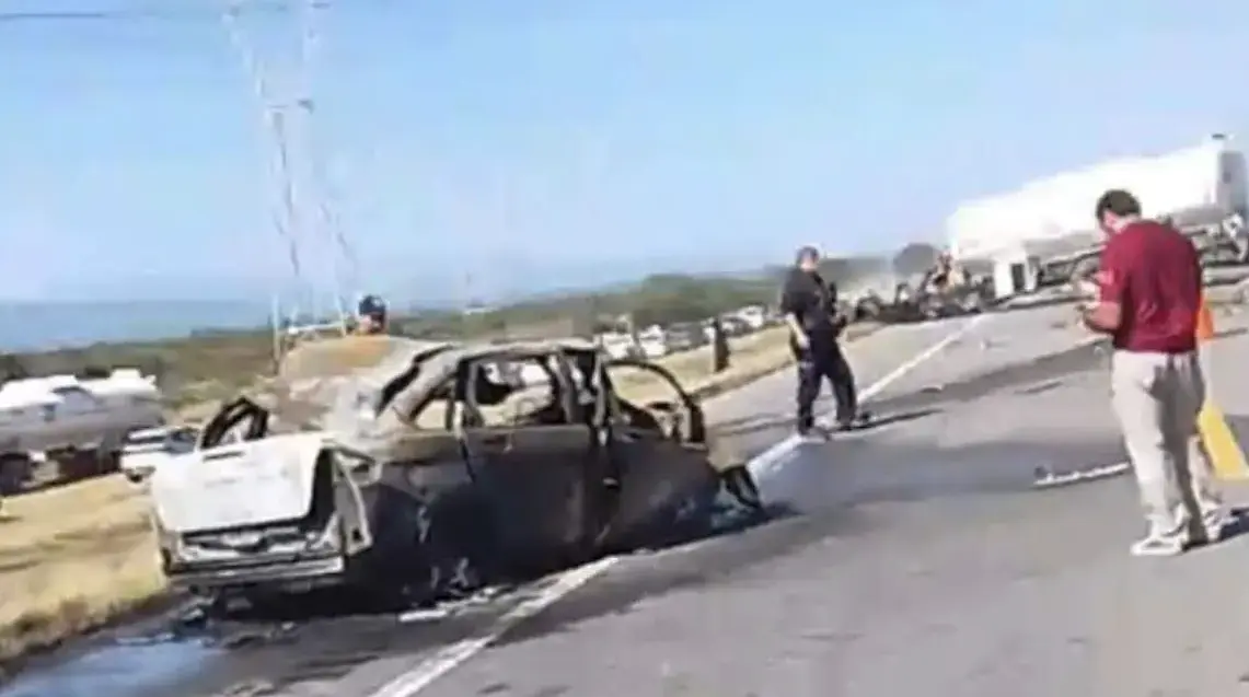 Cuatro muertos tras choque e incendio en carretera Victoria–Zaragoza