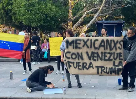Protestan en SLP contra intervenci&oacute;n de EU en Venezuela