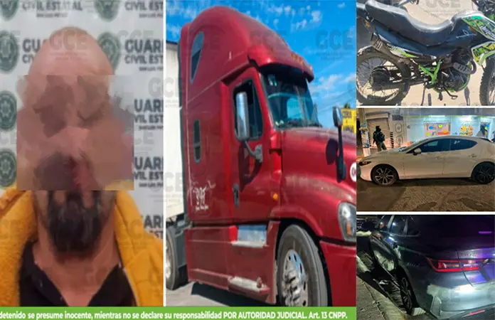 Cae sujeto con tráiler robado