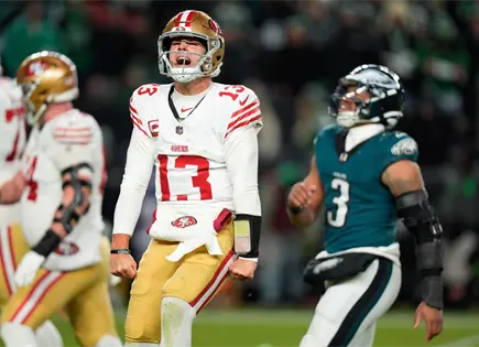 49ers superan lesi&oacute;n de George Kittle y vencen a Eagles en playoffs