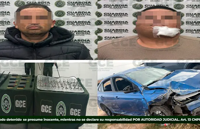 Caen dos hombres por ataque peligroso y con armas de fuego