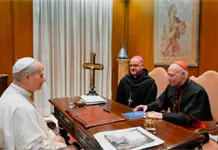 Cardenal Aguiar se re&uacute;ne con el Papa Le&oacute;n XIV en el Vaticano