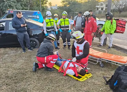 Choque y atropello en bulevar de Ciudad Valles