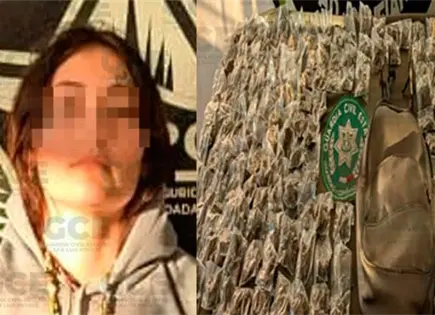 Capturan a mujer con 150 dosis de marihuana