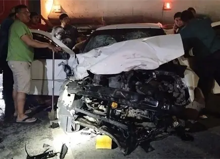 Beb&eacute; pierde la vida en choque sobre la Valles-Tamazunchale