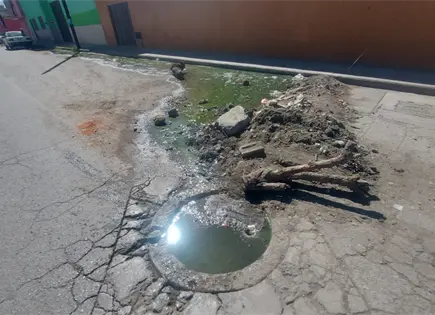 Fuga de aguas negras afecta a habitantes de la Juli&aacute;n Carrillo