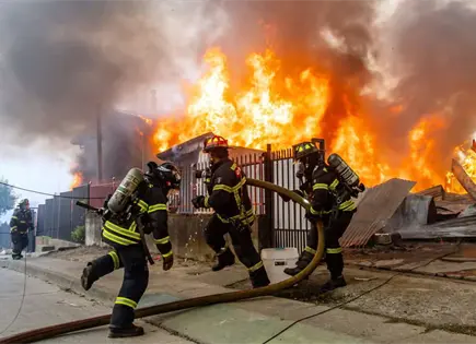 Incendios en Chile: Bomberos y voluntarios luchan contra la tragedia