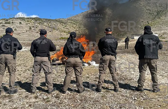 Incinera la FGR más de 200 kilos de drogas