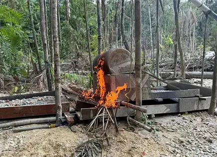 Operativo contra la miner&iacute;a de oro; 200 detenidos