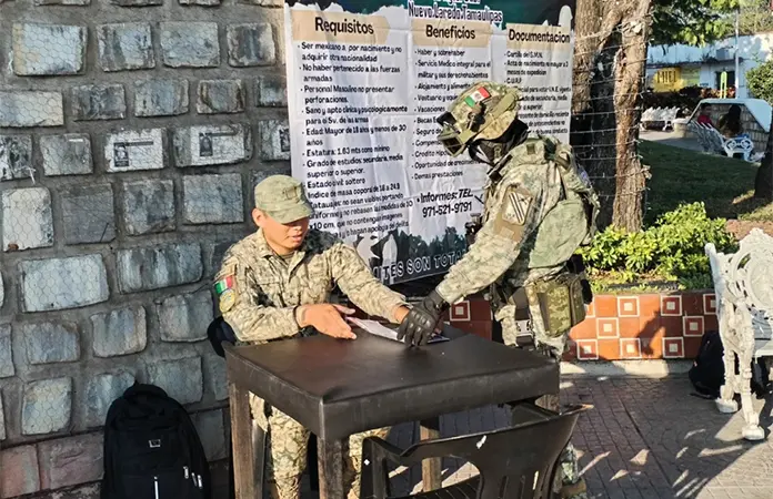 Reclutan soldados para frontera con Estados Unidos