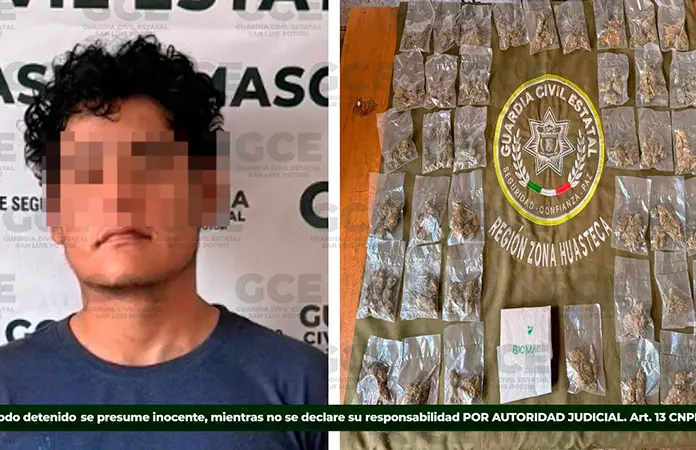 Capturan a presunto "narco" en Tamasopo