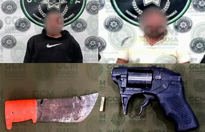 Con armas prohibidas, sorprenden a maleantes