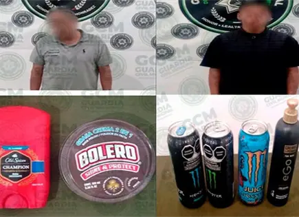 Sorprenden a dos farderos en tiendas de la Bodega Aurrerá Sorprenden a dos farderos en tiendas de la Bodega Aurrerá