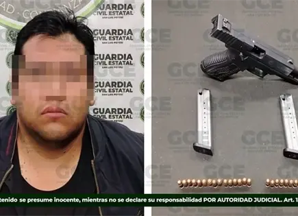 Atrapan a sujeto con un arma y cartuchos &uacute;tiles