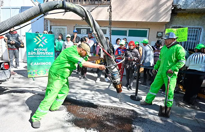Gallardo enchula colonia “El Potosí”