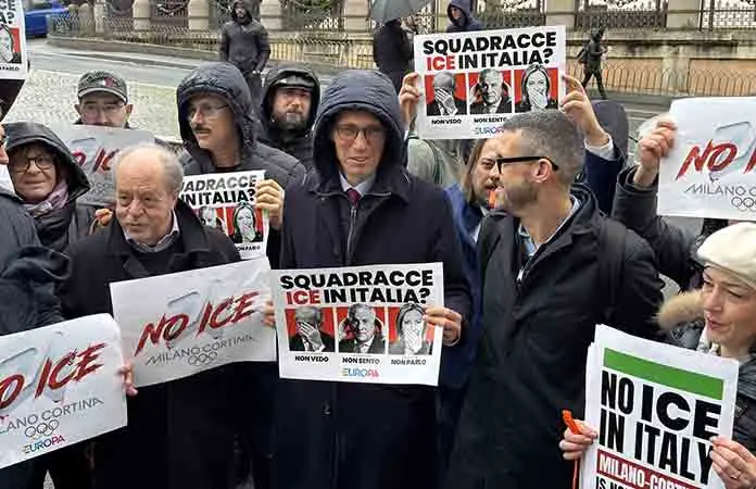 Protestan en Milán en contra del ICE