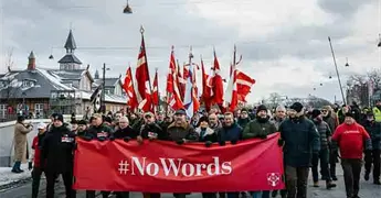 Veteranos daneses protestan contra EU