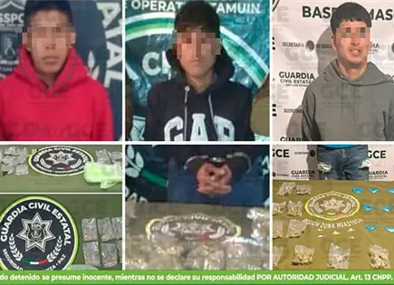 Caen tres presuntos "narcos" en la Huasteca