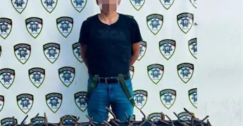 Cae sujeto con decenas de ponchallantas en Bellas Lomas