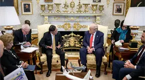 Petro y Trump se reúnen a puerta cerrada en la Casa Blanca Petro y Trump se reúnen a puerta cerrada en la Casa Blanca