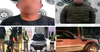 Aseguran camioneta y motocicleta hurtadas