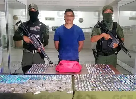 Cae presunto "narco" con miles de dosis de droga