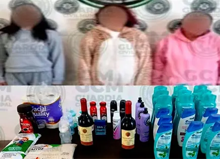 Atrapan a banda de farderas tras robo en una tienda