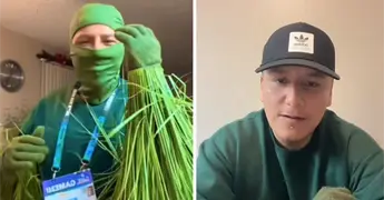 Joven mexicano relata su experiencia como arbusto en medio tiempo de Bad Bunny