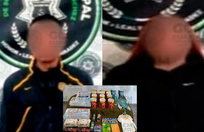 Apresan a pareja por robo a comercio