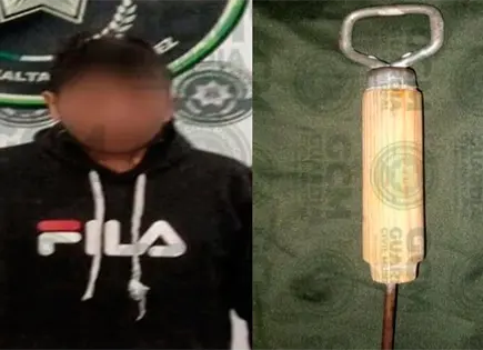 Detenido con arma prohibida en Col. La Raza