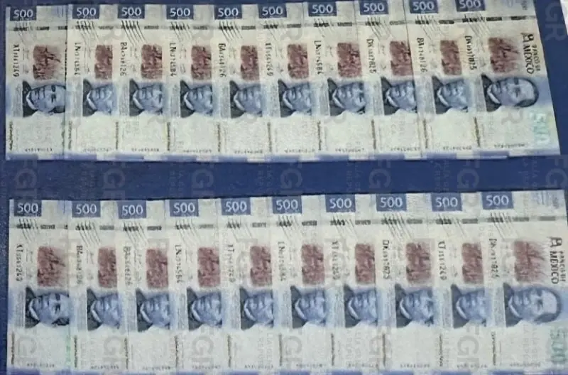 Aseguran 54 mil pesos en billetes falsos en Real de Catorce