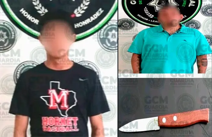 Sorprenden a dos vándalos con cuchillos