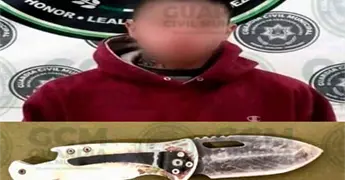 En "Convoy", arrestan a joven con cuchillo