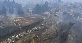 Fuego consume m&aacute;s de 1,000 h en Chile 