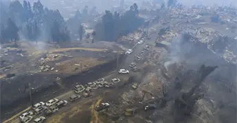 Incendios forestales en Maule: evacuaciones y da&ntilde;os en Vichuqu&eacute;n