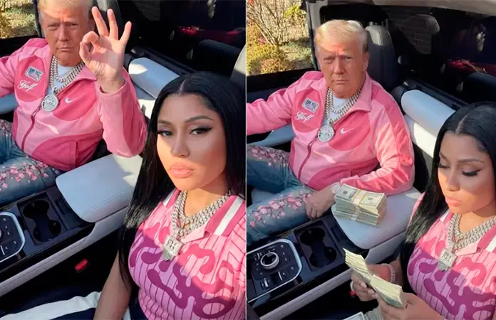Nicki Minaj comparte imágenes con Donald Trump creadas con IA
