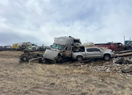 Cuatro muertos en choque m&uacute;ltiple en autopista I-25 de Colorado