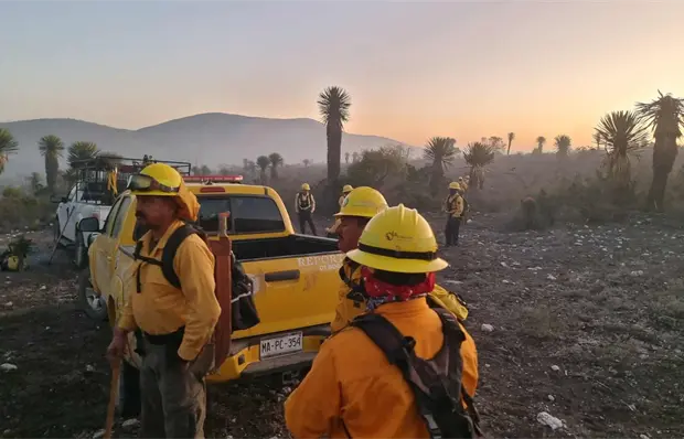 Contin&uacute;an labores por incendios en Cerritos y Guadalc&aacute;zar